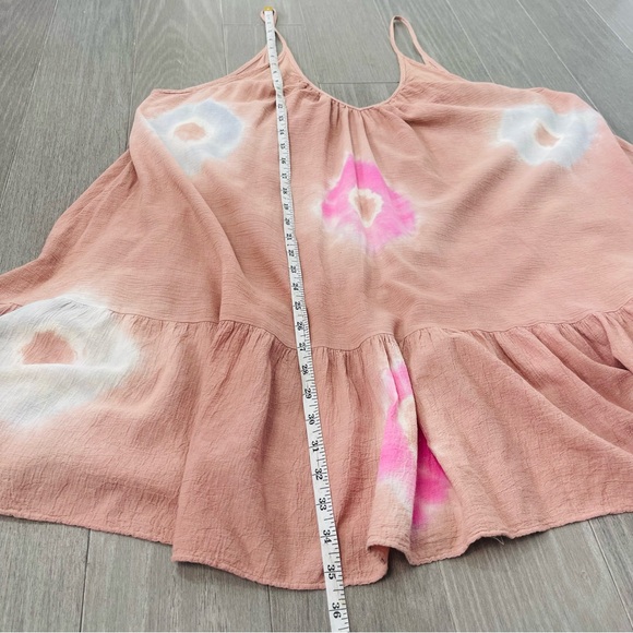 9seed St Tropez Solstice Tie Dye Dress Tiered Beachwear Cotton Gauze Boho Sun OS - Picture 14 of 16